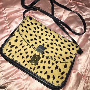 Tory Burch Calf Hair Cheetah Print Cross Body Bag